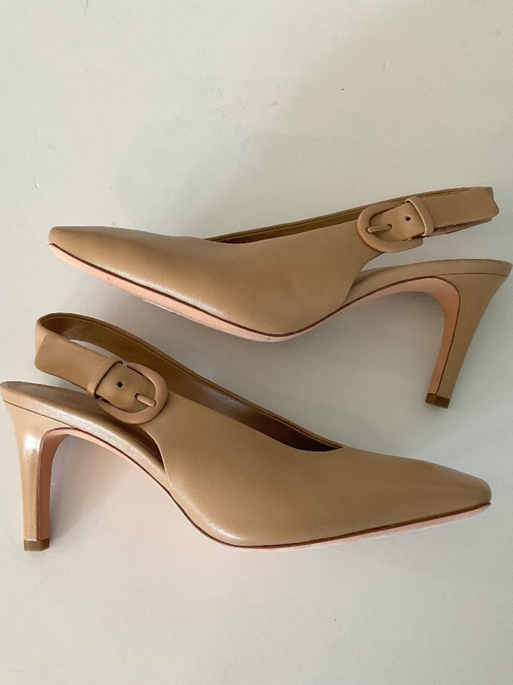 VINCE Leather Heels in Cappuccino Size 7 LIKE NEW - Picture 12 of 13